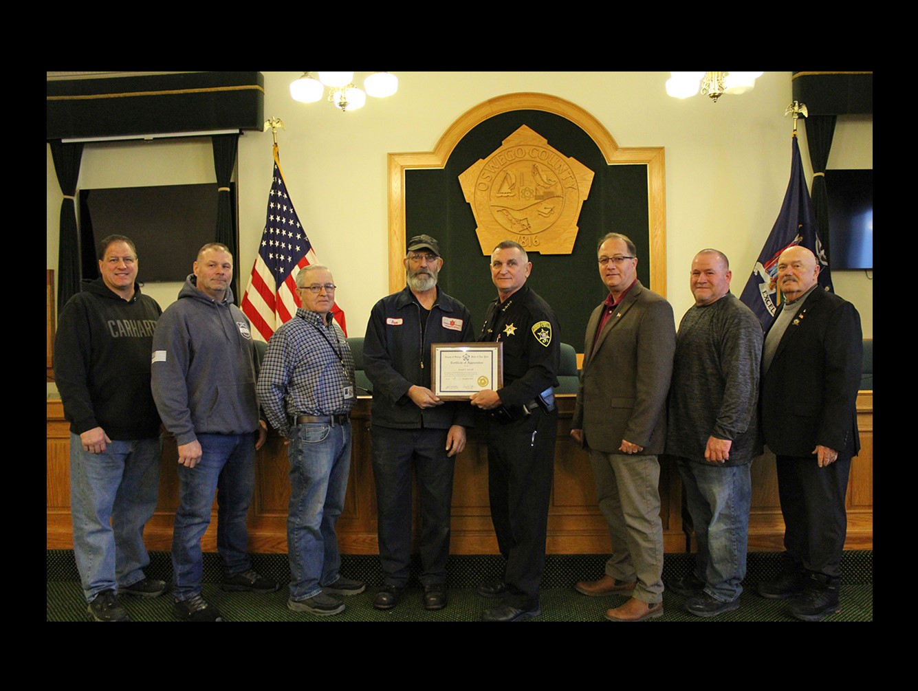 Oswego County Recognizes DeGroff's Service