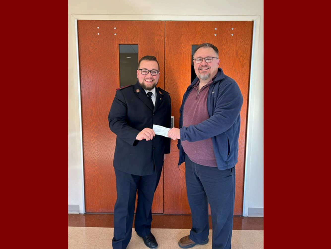 Fulton Lions Donate $1,000 to Red Kettle Campaign