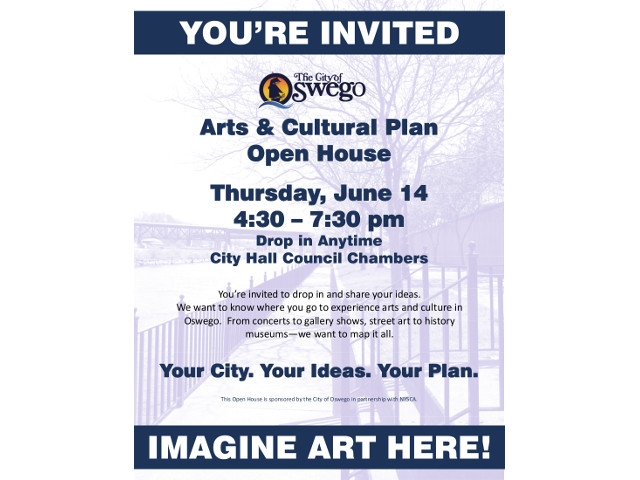 Oswego Arts &amp; Cultural Plan Open House on June 14th