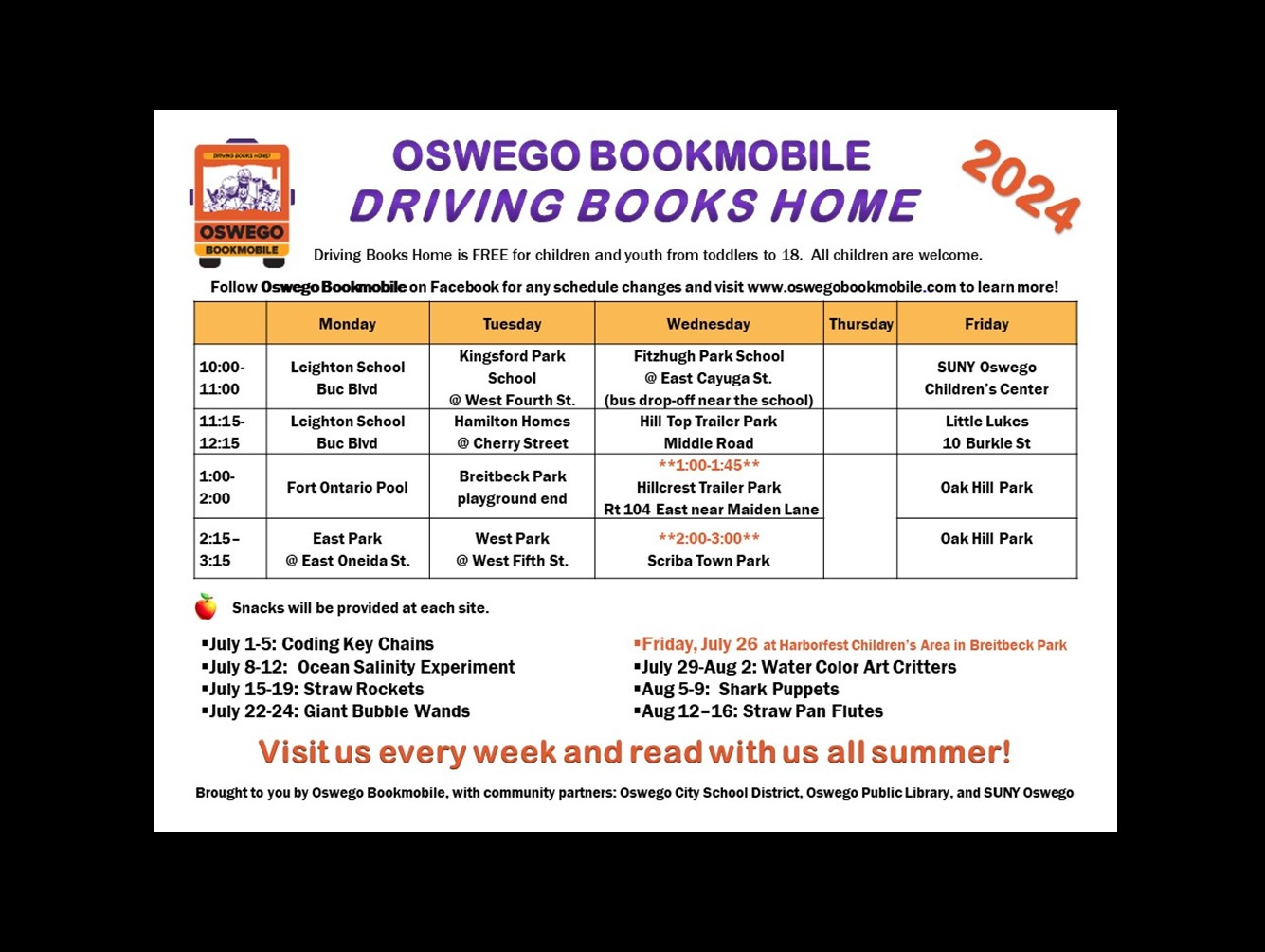 Rock Your Summer with Oswego Bookmobile