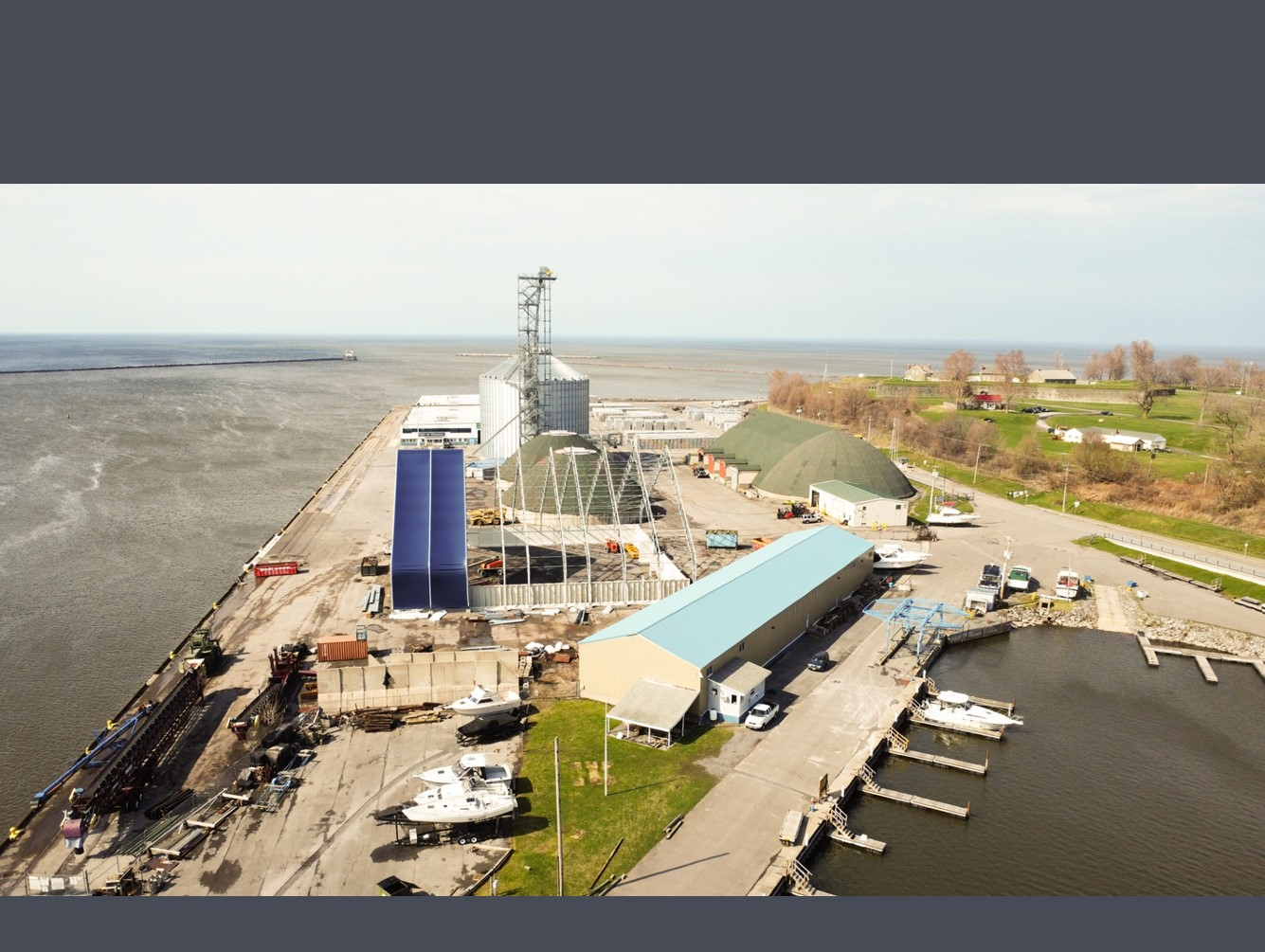 Port of Oswego Explains Test Covering of New Storage Building