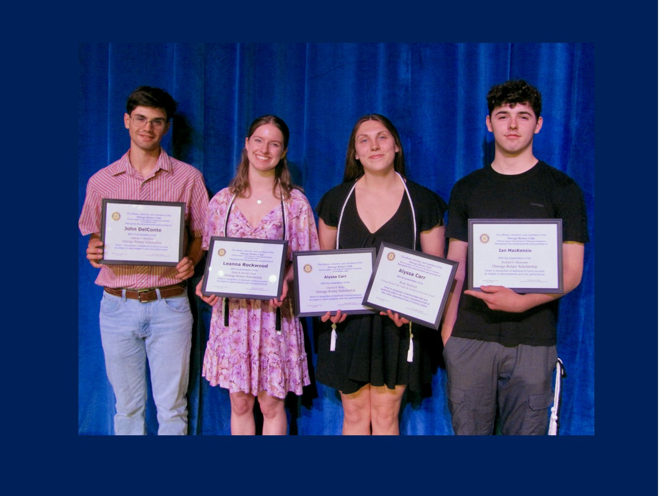 Graduating High School Seniors Honored by Oswego Rotary Club