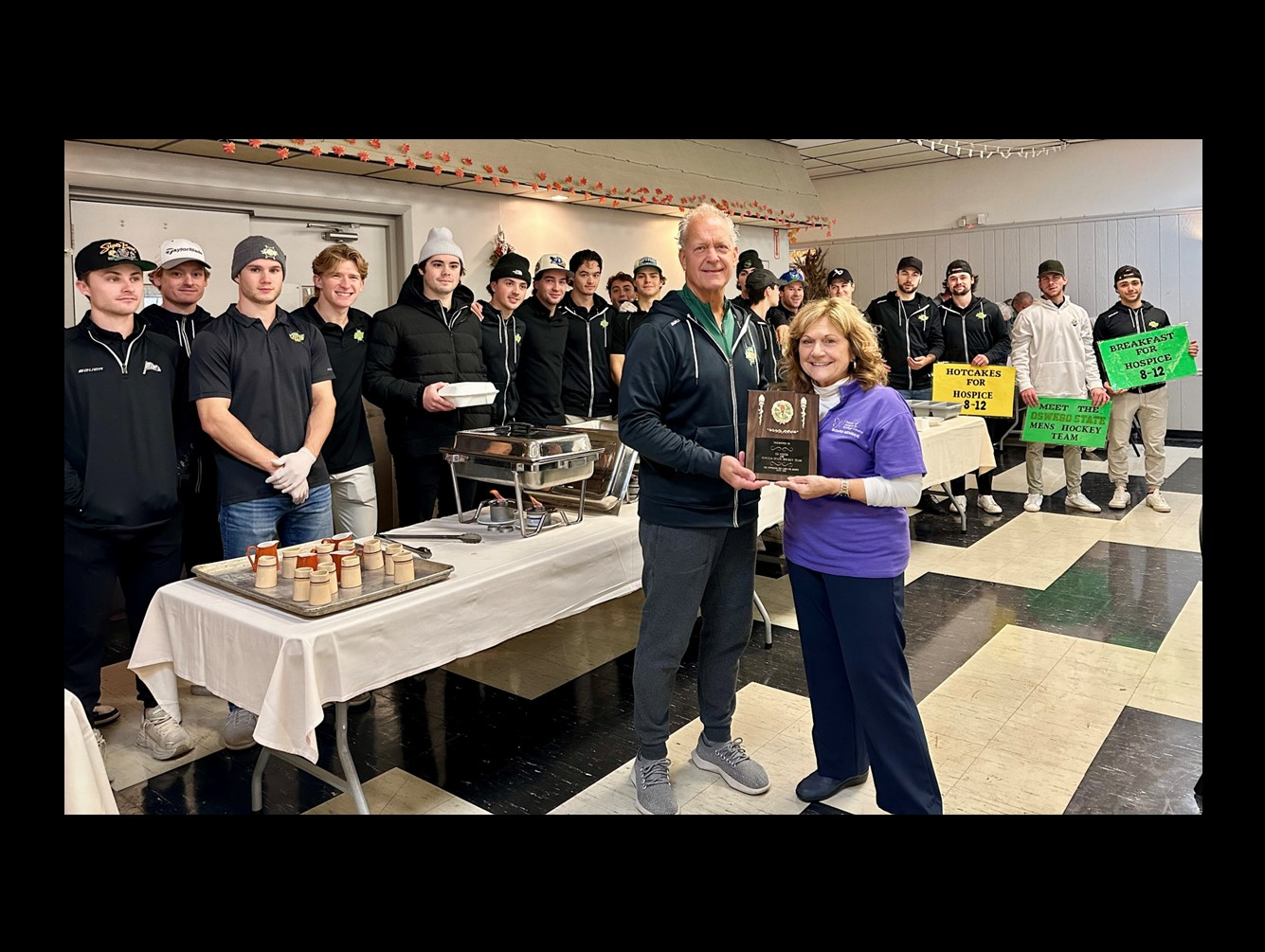 Friends of Hospice Salutes SUNY Oswego Lakers Men's Hockey Team