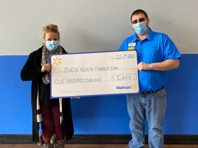 Walmart Supports Mental Health Locally Through Donation to Oswego Health Foundation