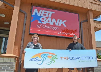 NBT Bank supports Tri-Oswego Race staff and volunteers  at upcoming triathlon event