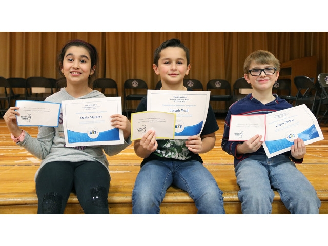 Top 3 Spellers at Leighton Elementary Advance to March District Competition