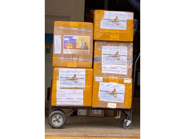 SUNY Oswego Visiting Scholars From China Donate PPE to Oswego Health