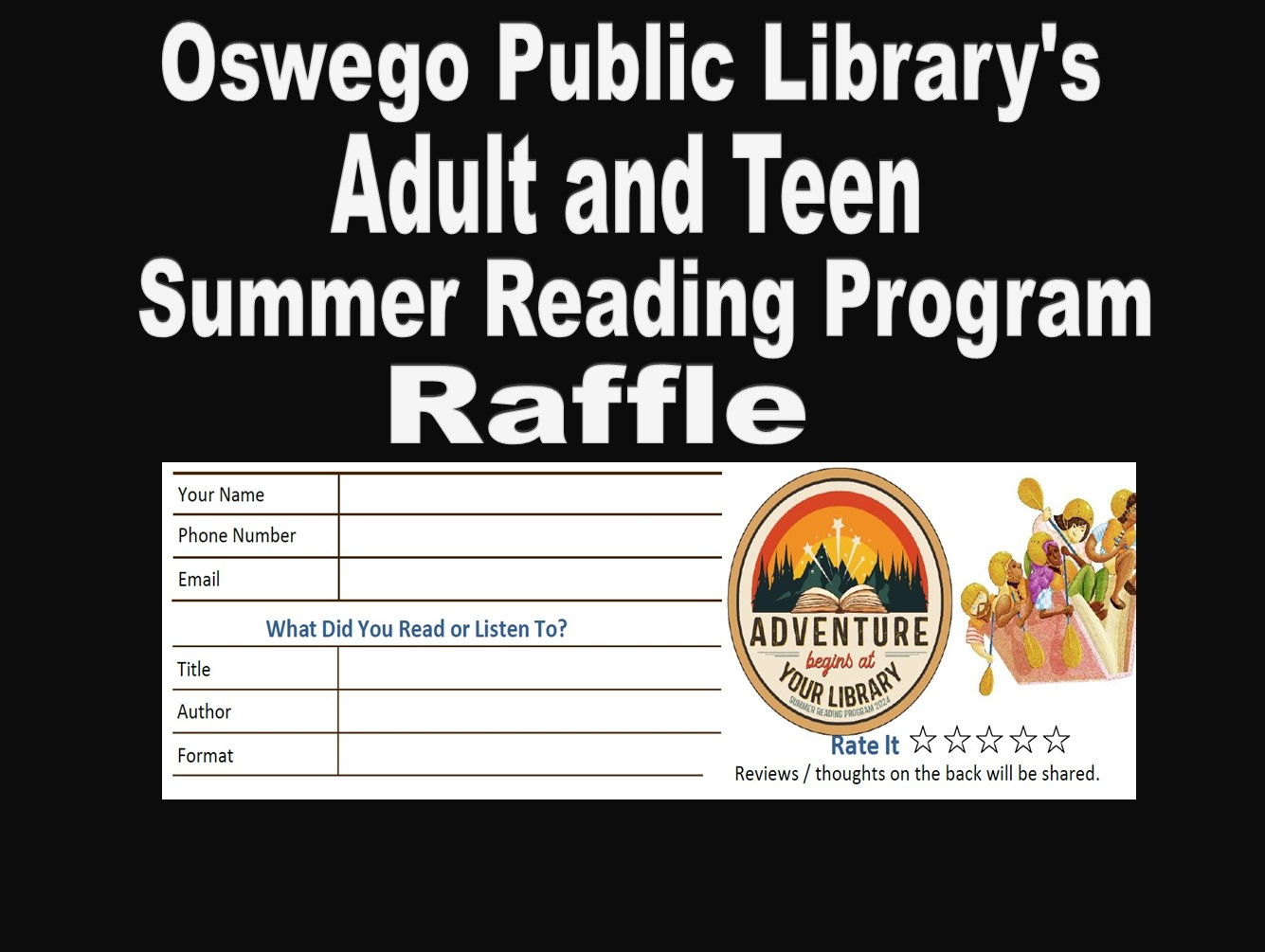 Adult and Teen Summer Reading Program