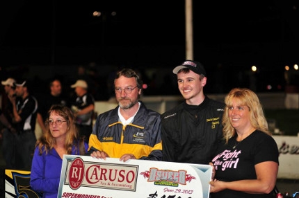 Dave Danzer `lights out` in shortened Oswego supermodified main event