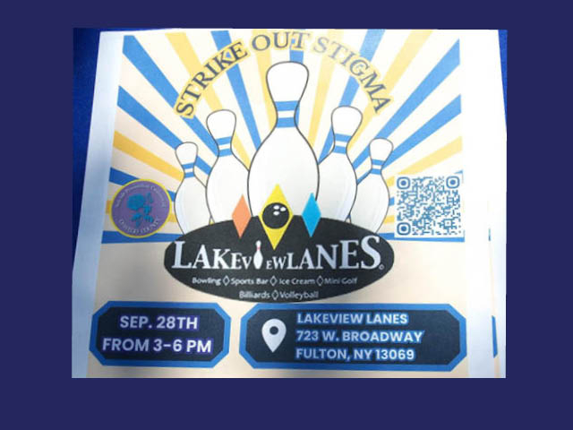 Help ‘Strike Out Stigma’ at Lakeview Lanes Sept. 28