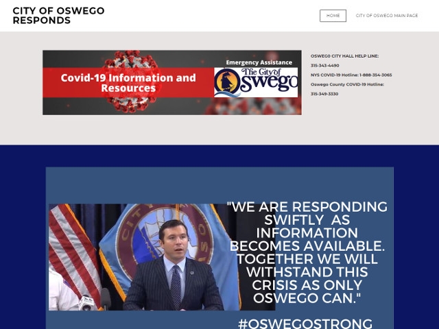 Mayor Barlow Announces Launch of City of Oswego Emergency Assistance Website