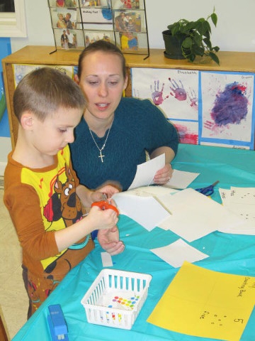 Working Together at Head Start Family Math Night