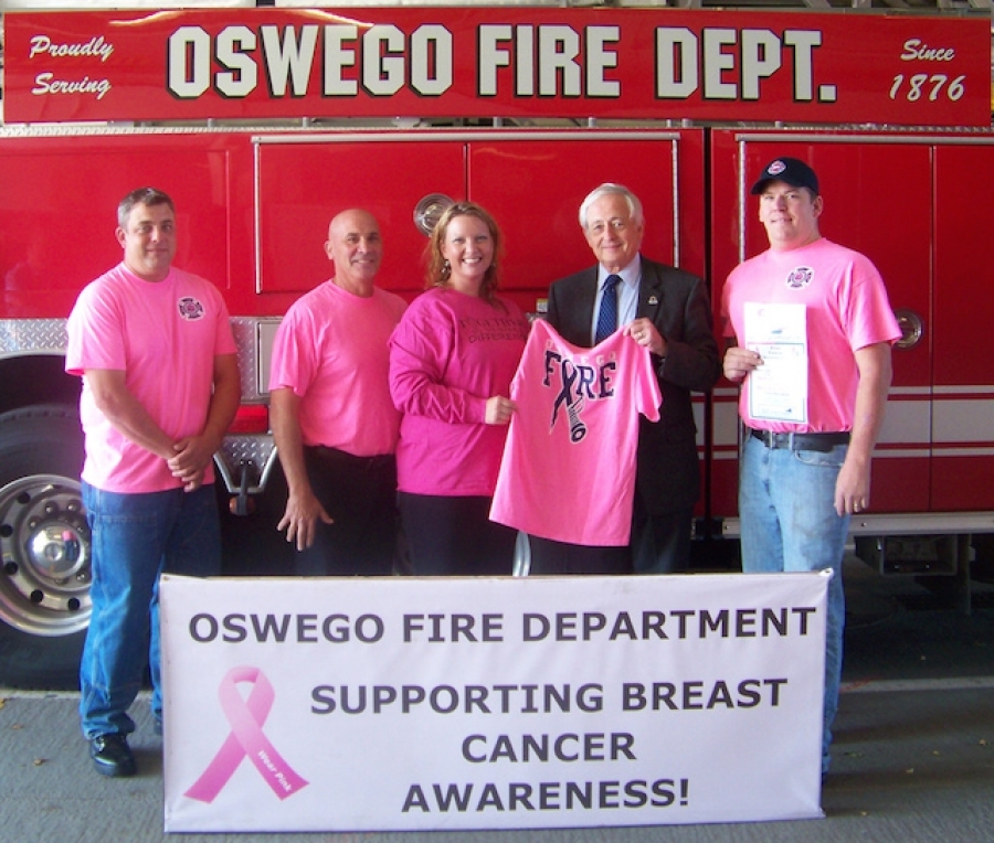 Oswego City Fire Department Promotes Breast Cancer Awareness