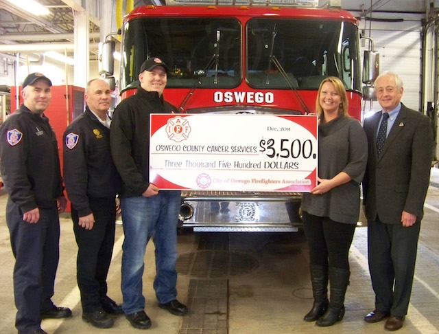 Oswego City Fire Department Supports Cancer Services Program