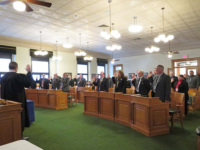 Newly Elected and Incumbent Oswego County Legislators Take Oath