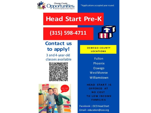 Oswego County Head Start to Establish Kindergarten Transition Team