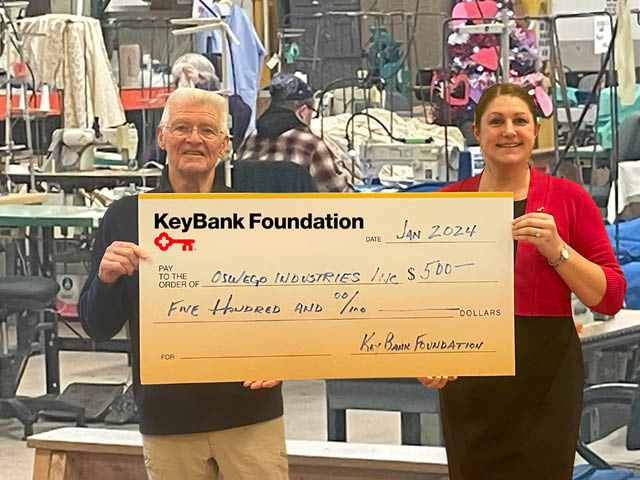 KeyBank Donates to Oswego Industries through the Community Leadership Program