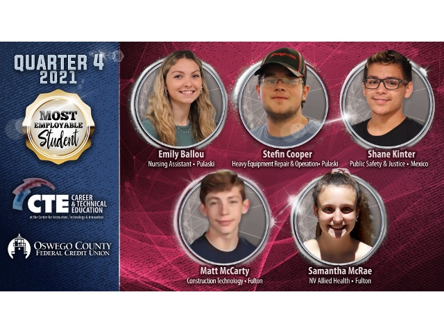 CTE Students Recognized as Most Employable for Quarter 4