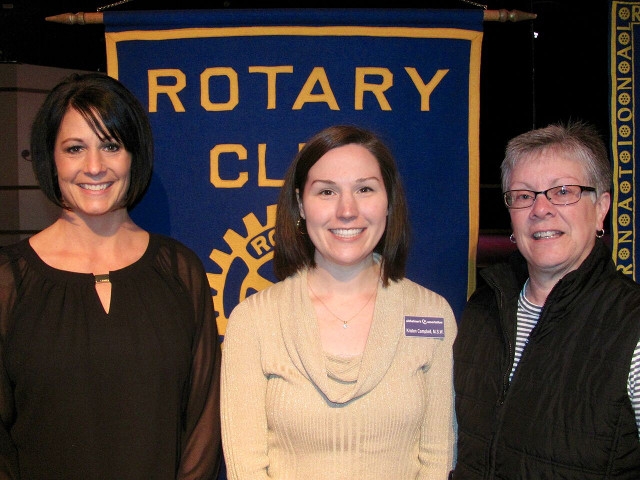 Kristen Campbell Presents Alzheimer's Info to Oswego Rotary