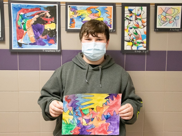 Neurographic Artwork in Spotlight at Kenney Middle School