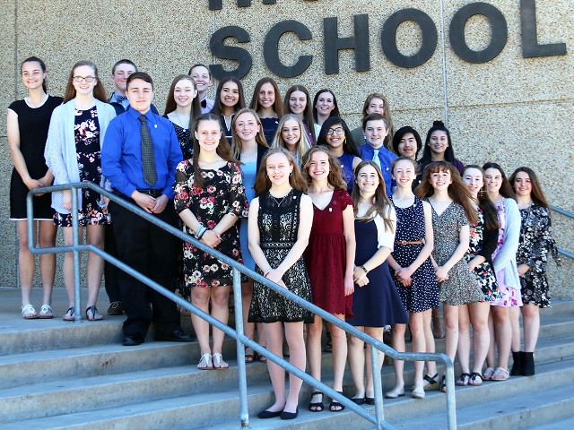Oswego High School Welcomes 25 National Honor Society Inductees for 2018
