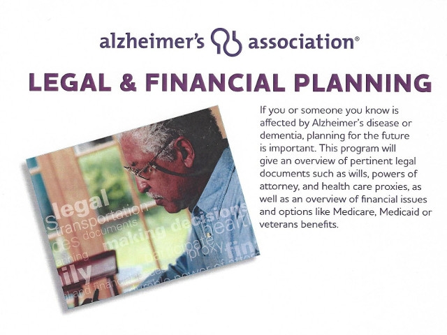 Cornerstone Club in Fulton to Host Alzheimer’s Association Workshop - “Legal and Financial Planning” on May 14