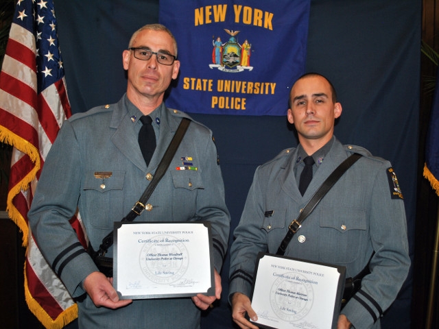 SUNY Police Chiefs Association Honors 3 Officers Based at SUNY Oswego