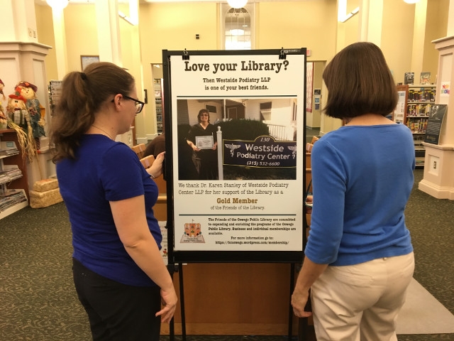 Friends of Oswego Library Honor Gold Business Members