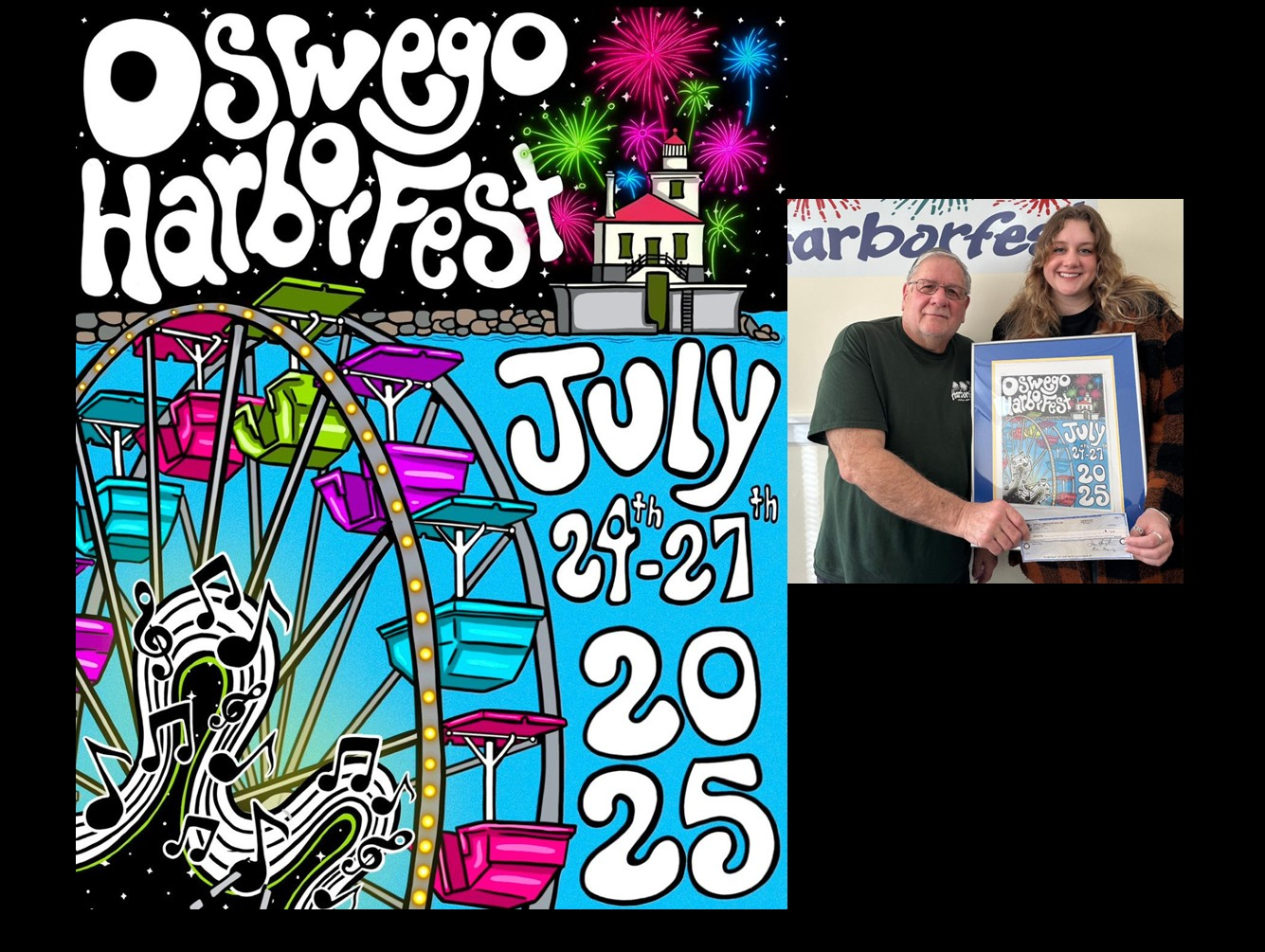 Oswego Designer Creates Harborfest's Official 2025 Poster