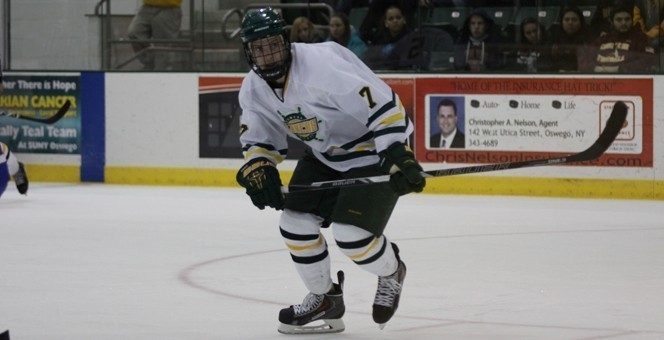 Oswego men`s ice hockey loses heart-breaker in home opener