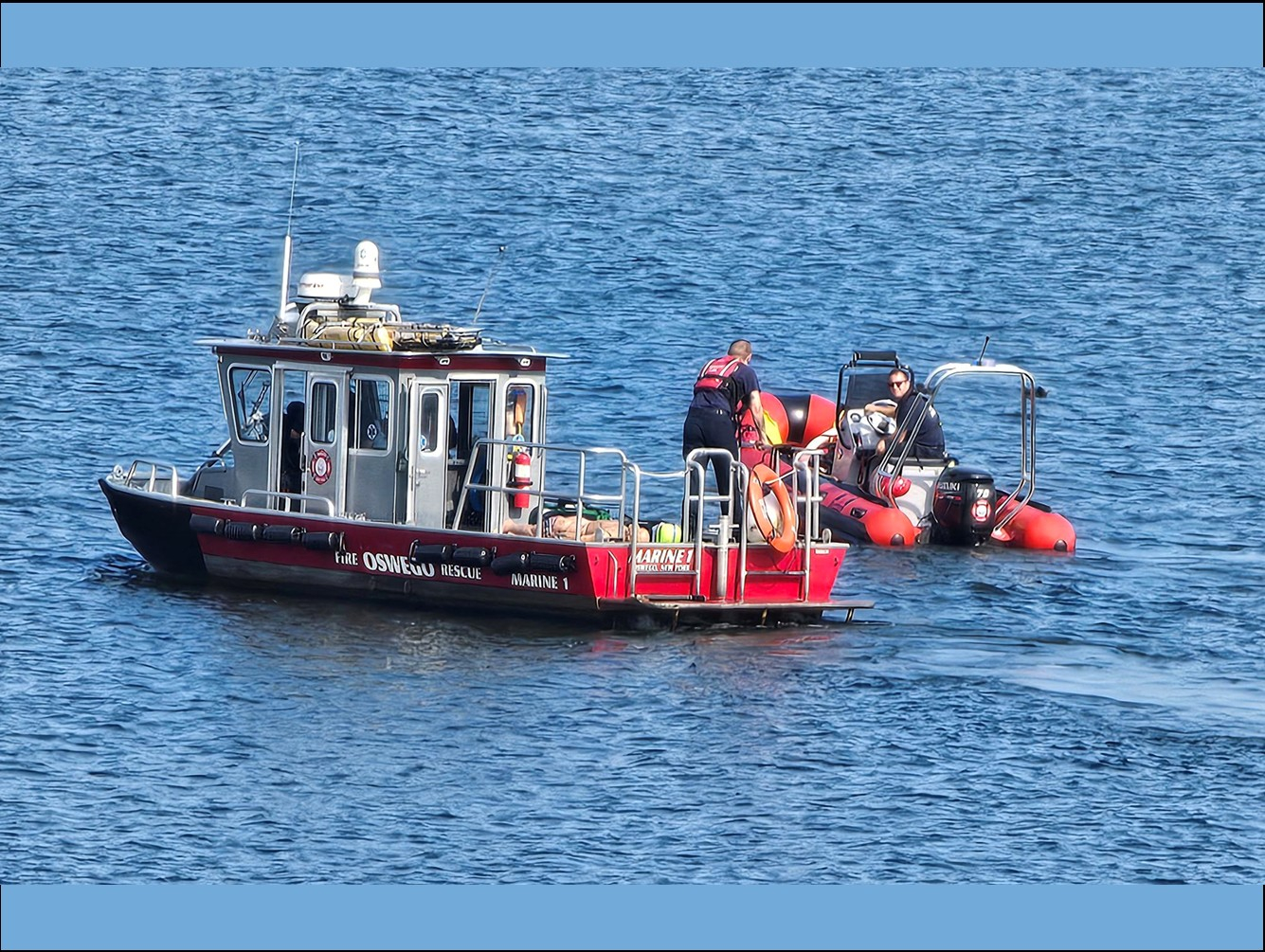 Oswego Fire Department Demonstrates In-Water Rescues