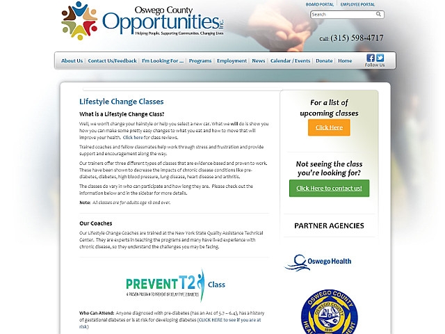 Oswego County Lifestyle Change Website Now LIVE