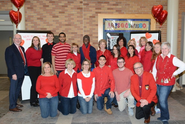 Big-hearted campus volunteers raise funds for Wear Red campaign