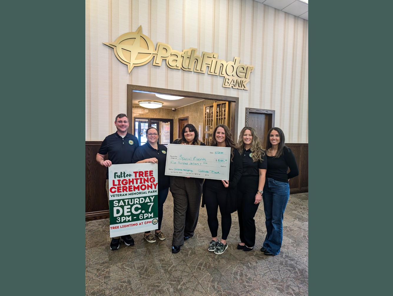Pathfinder Bank to Sponsor Fulton's "Tree Lighting Ceremony"