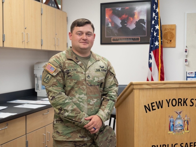 SSG Wilkins Visits CTE Public Safety &amp; Justice Students