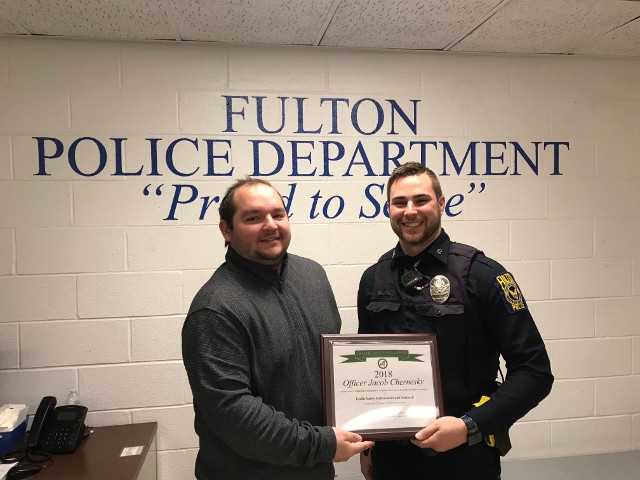 Oswego County Traffic Safety Board Recognizes 2018 Fulton Traffic Safety Champion