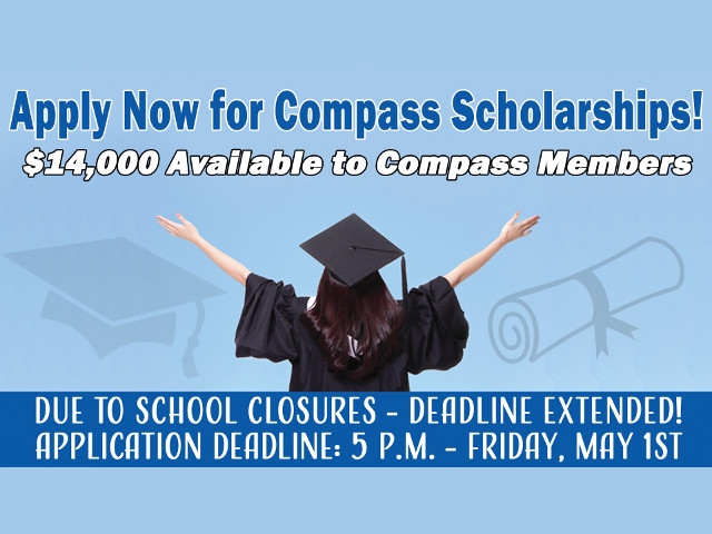 Compass Federal Credit Union’s Scholarship Deadline is Friday, May 1