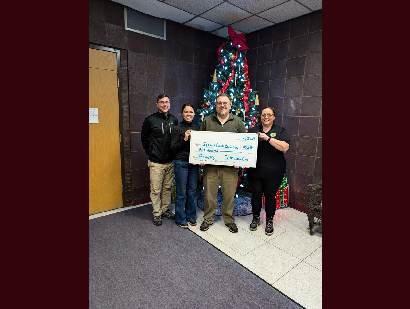 Fulton Lions to Support This Saturdays Tree Lighting Ceremony