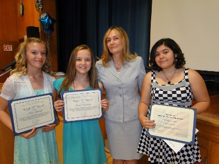 Charles E. Riley sixth-graders celebrate success