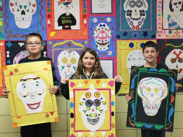 Riley Elementary 5th Graders Show Culture, Creativity in Art Projects