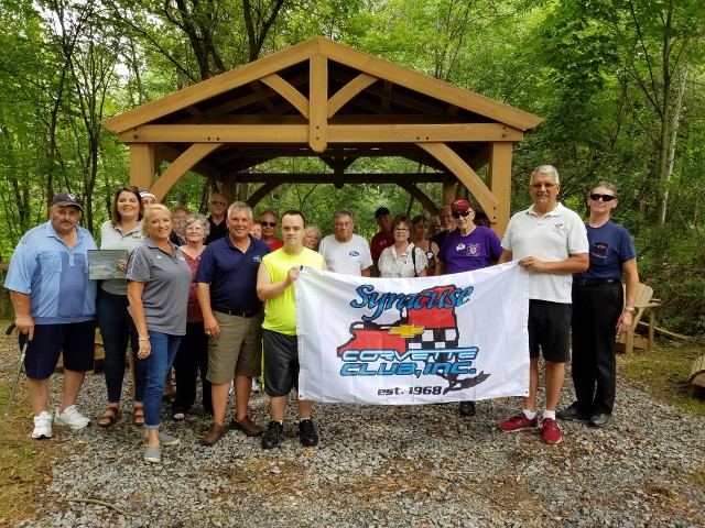 Oswego Industries Builds Pavilion with Donation from Syracuse Corvette Club