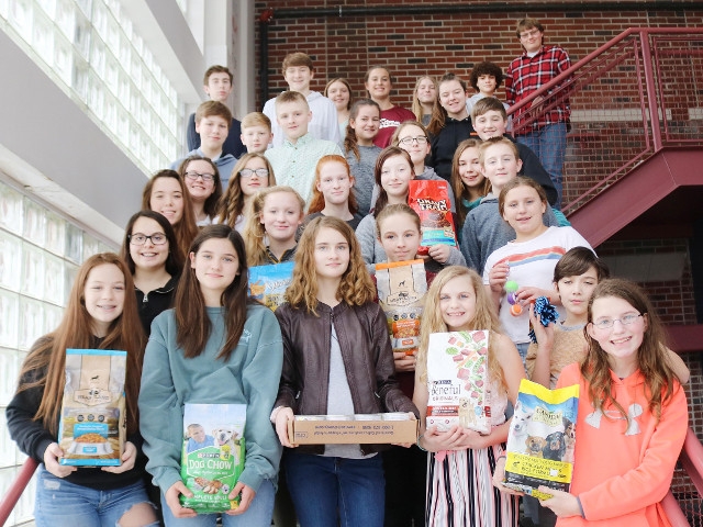 Sandy Creek NJHS Holds Donation Drive for Animals in Need