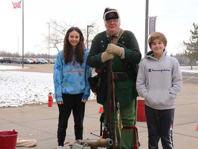 Central Square Middle School Students Journey Through History with Military Reenactor Dan Schroth