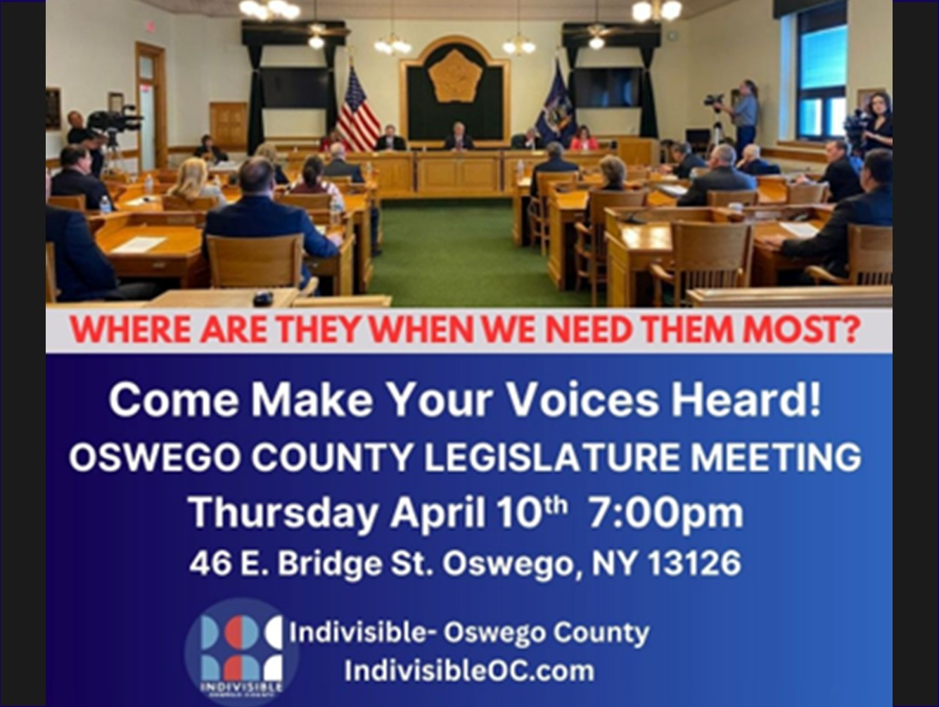 Indivisible - Oswego County to Hold Meetings