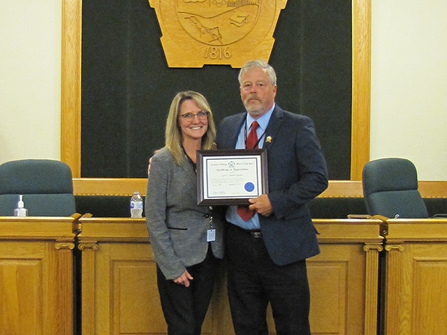 Clerk of Oswego County Legislature Recognized