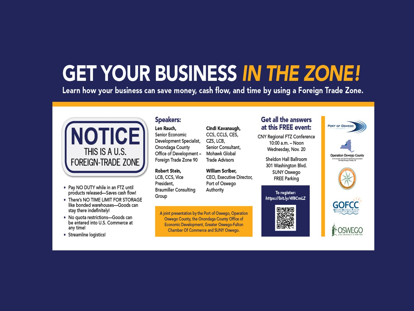 Free November 20 Foreign Trade Zone Conference Offers Businesses Ways to Save $, Improve Logistics