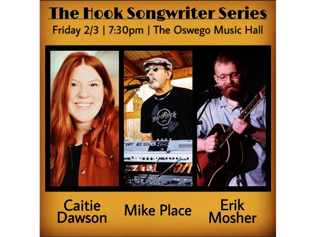 Hook Songwriter Series with Mike Place, Caitie Dawson, Erik Mosher Feb. 3rd