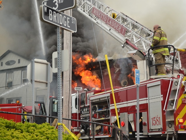 Fire on West Bridge Street Displaces Many, Destroys Long-Standing Paura's Liquors