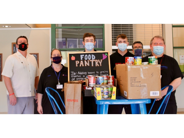 Americorps Members Conduct Basketball Clinic, Collect Items for Food Pantry