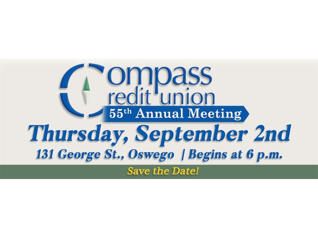 Compass Federal Credit Union’s 55th Annual Meeting Set for Sept 2nd